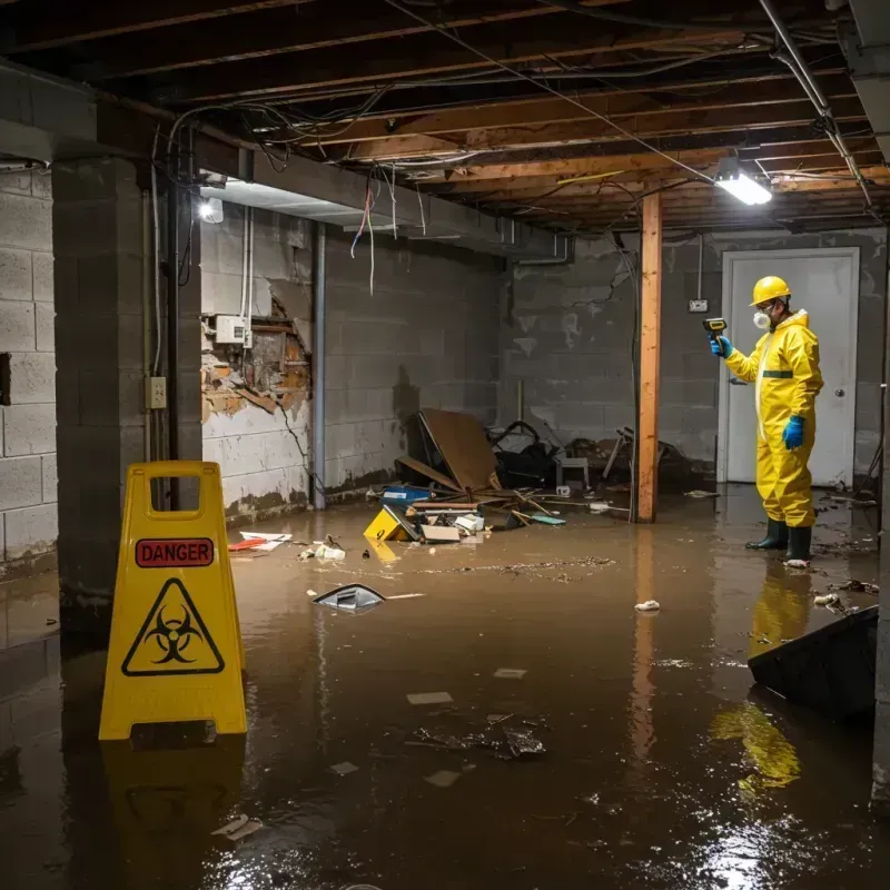 Flooded Basement Electrical Hazard in Avon Park, FL Property