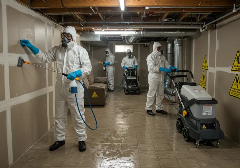 Basement Moisture Removal and Structural Drying process in Avon Park, FL